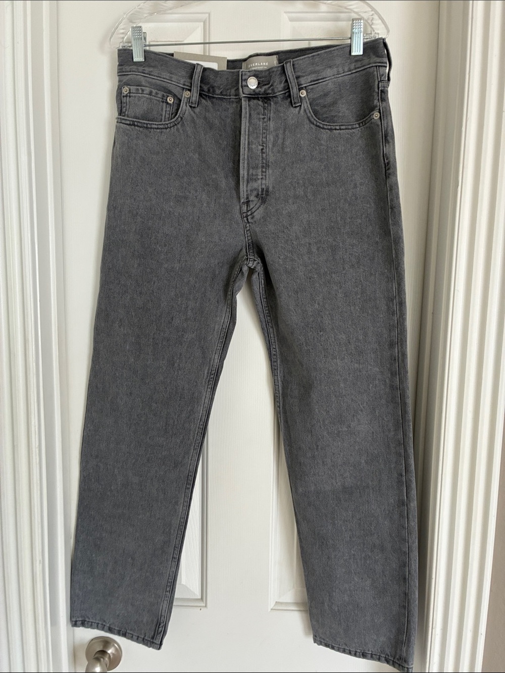 Everlane Men's Charcoal Gray Straight-Leg Jeans